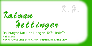 kalman hellinger business card